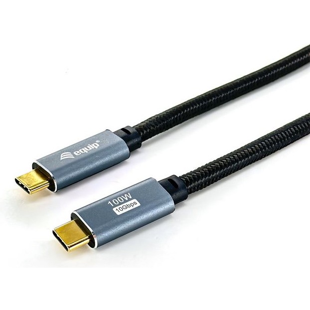 Kabllo USB Equip USB-C 3.2 në USB-C (St/St) / 3.00m / 5A / 4K@60Hz – Hiri