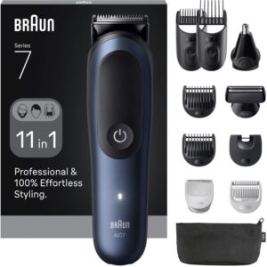 Makinë e rrojes Braun Series 7 / All-In-One Style Kit - Blu e Errët