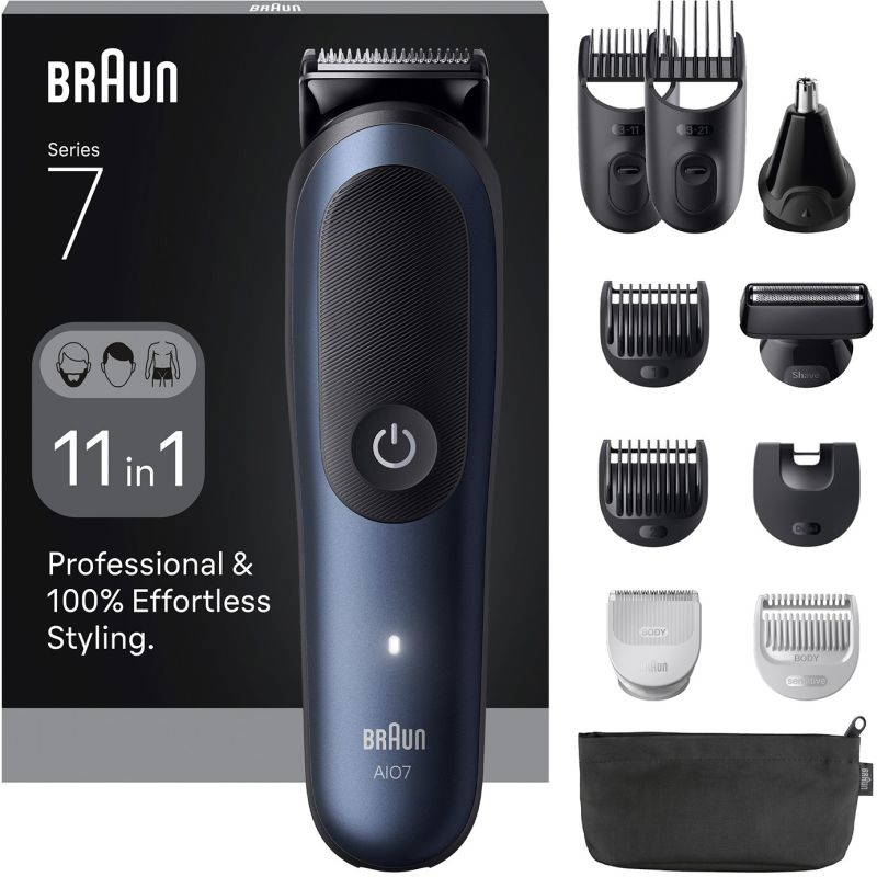 Makinë e rrojes Braun Series 7 / All-In-One Style Kit - Blu e Errët