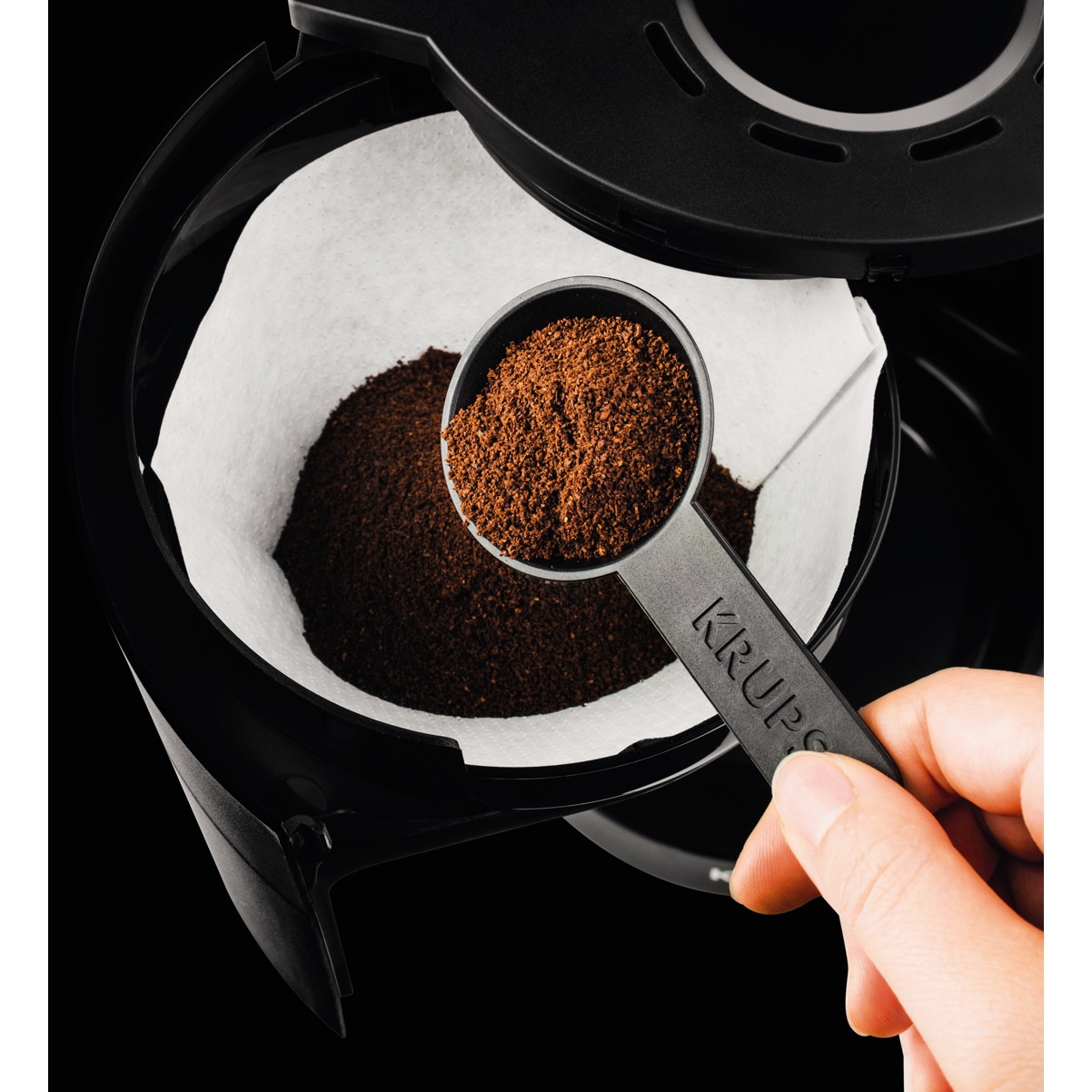 Aparat për kafe Krups F 309 08 ProAroma / Capacity 1.25L / 15 cups / 1150W / I zi - Figura 5