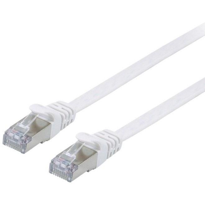 Kabllo për Rrjet Equip Patch Cable Cat6A U/FTP / 2xRJ45 / 1.00m / Bardhë / Flat / LSZH – Polybag