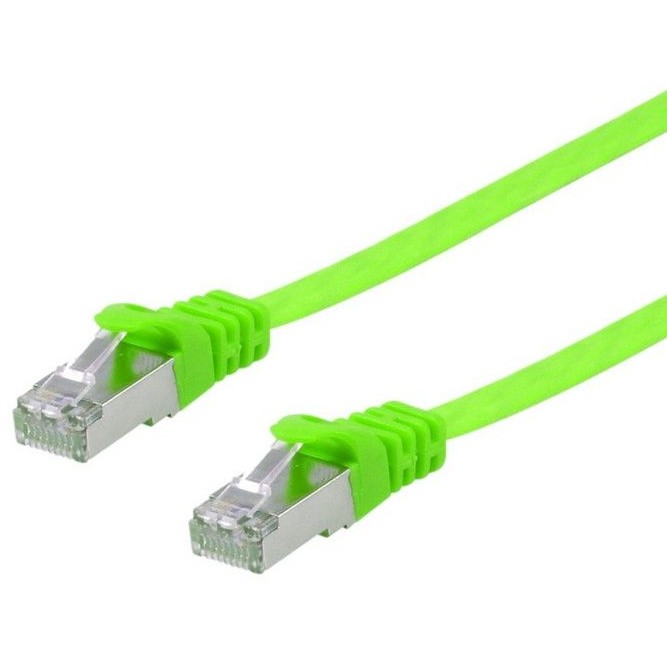 Kabllo për Rrjet Equip Patch Cable Cat6A U/FTP / 2xRJ45 / 1.00m / Gjelbër / Flat / LSZH – Polybag