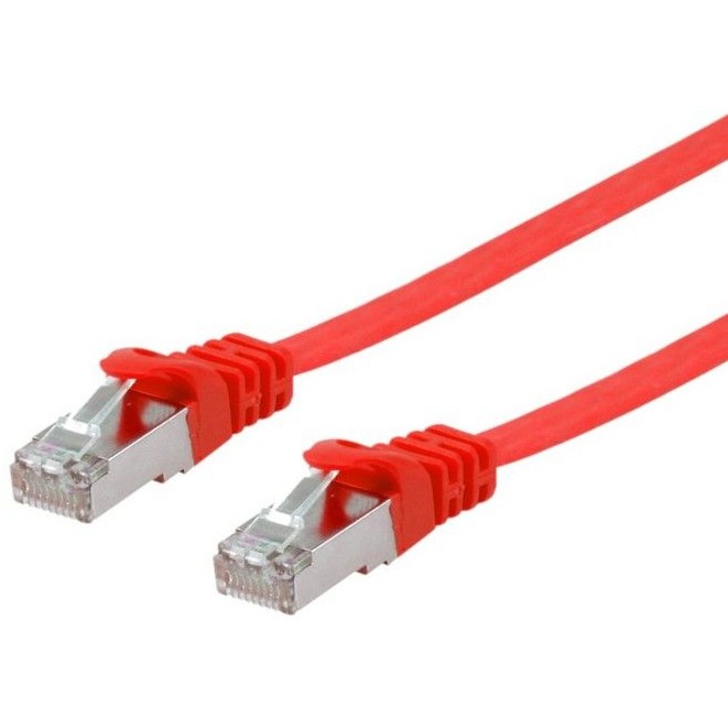 Kabllo për Rrjet Equip Patch Cable Cat6A U/FTP / 2xRJ45 / 3.00m / Kuqe / Flat / LSZH – Polybag