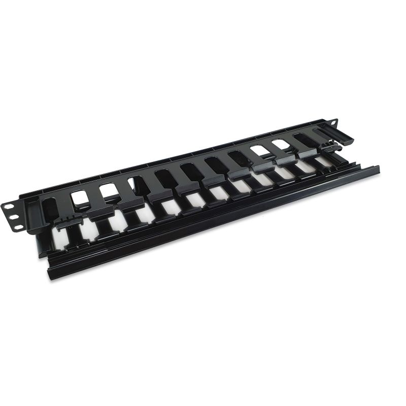 DIGITUS 19 Inch 1U Cable Management Panel Removable Rear Plate Rack Cable Organizer Black - Figura 4