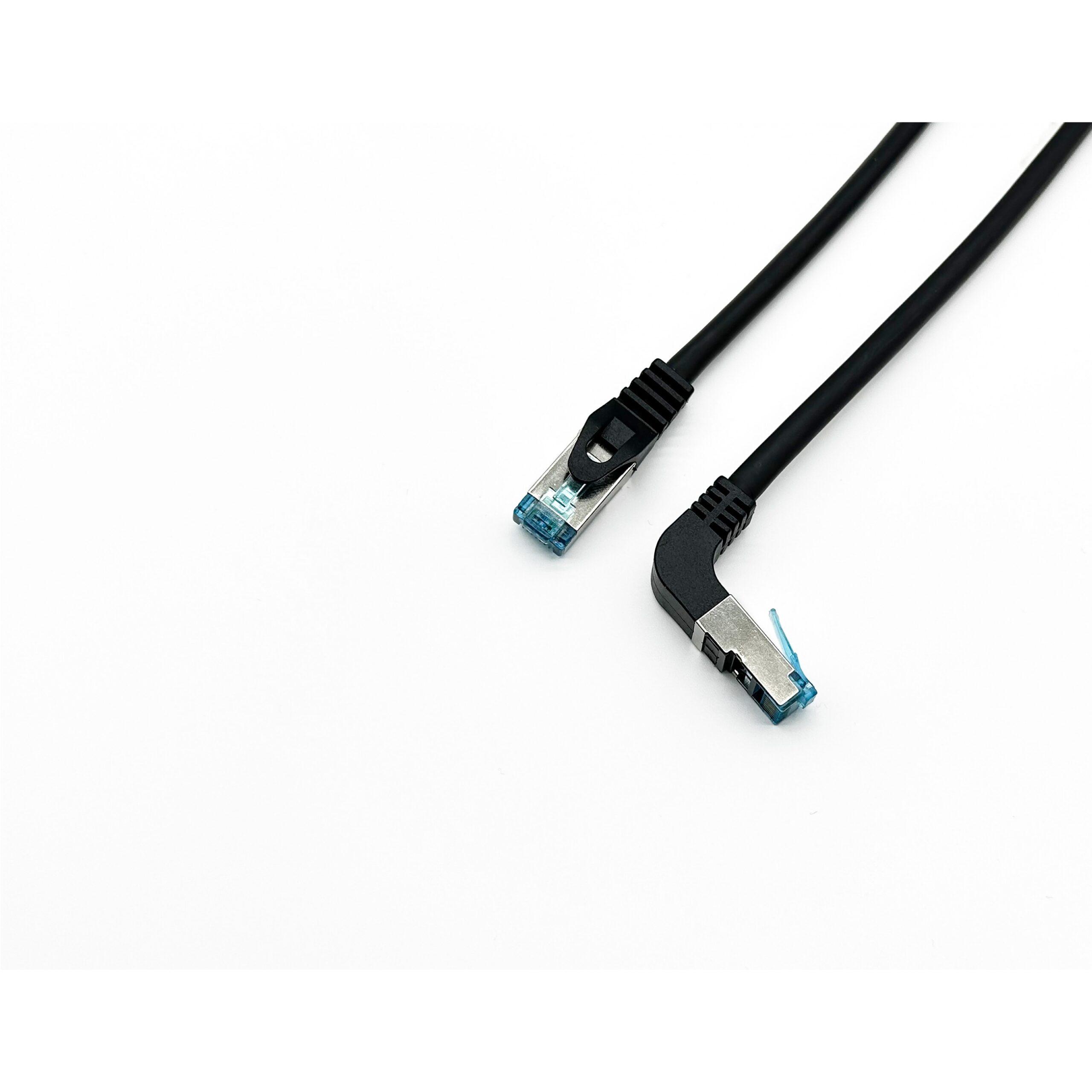 Kabllo për Rrjet Equip Patch Cat6A S/FTP RJ45 në RJ45 / 1.00m / këndor / LSZH / Polybag – Zezë