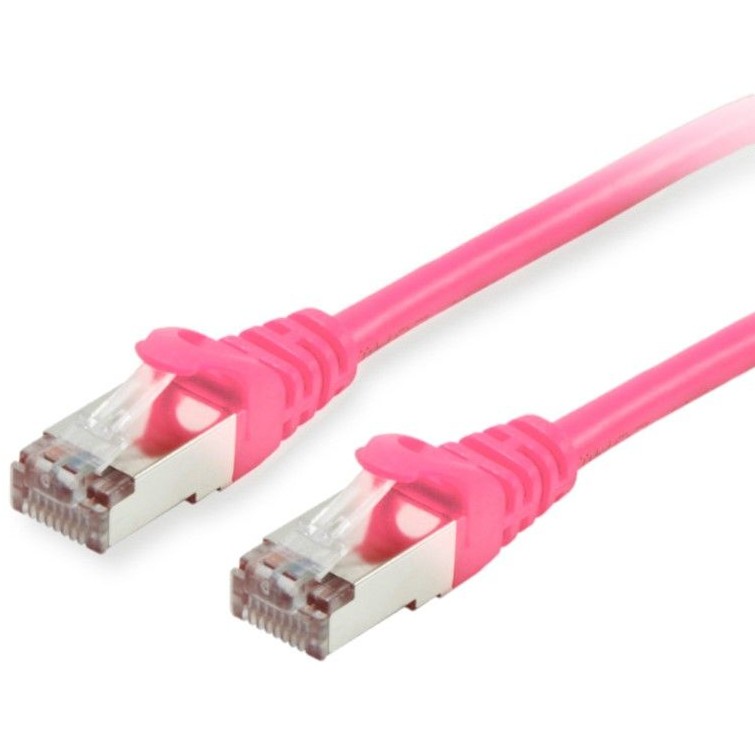 Kabllo për Rrjet Equip Patch Cable Cat6 S/FTP / 2xRJ45 / 15.00m / Rozë / LSZH – Polybag