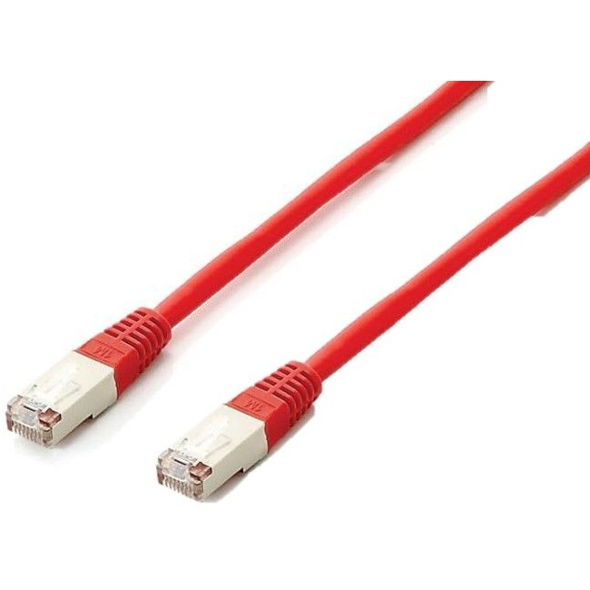 Kabllo për Rrjet Equip Patch Cable Cat6A S/FTP / 2xRJ45 / 0.50m / Kuqe / LSZH – Polybag