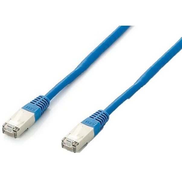 Kabllo për Rrjet Equip Patch Cat6A S/FTP RJ45 në RJ45 / 5.00m / e sheshtë / LSZH / Polybag – Blu