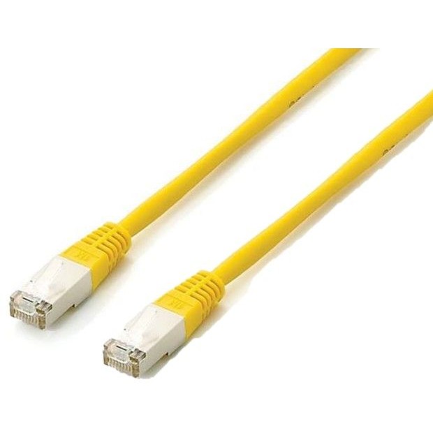 Kabllo për Rrjet Equip Patch Cat6A S/FTP RJ45 në RJ45 / 1.00m / e sheshtë / LSZH / Polybag – Verdhë
