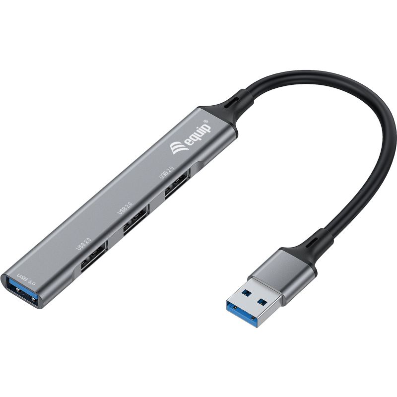 HUB Equip USB‑Hub 4‑Port 3.0 → 1×USB‑A 3.0 + 3×USB‑A 2.0 5 Gbps – Gri