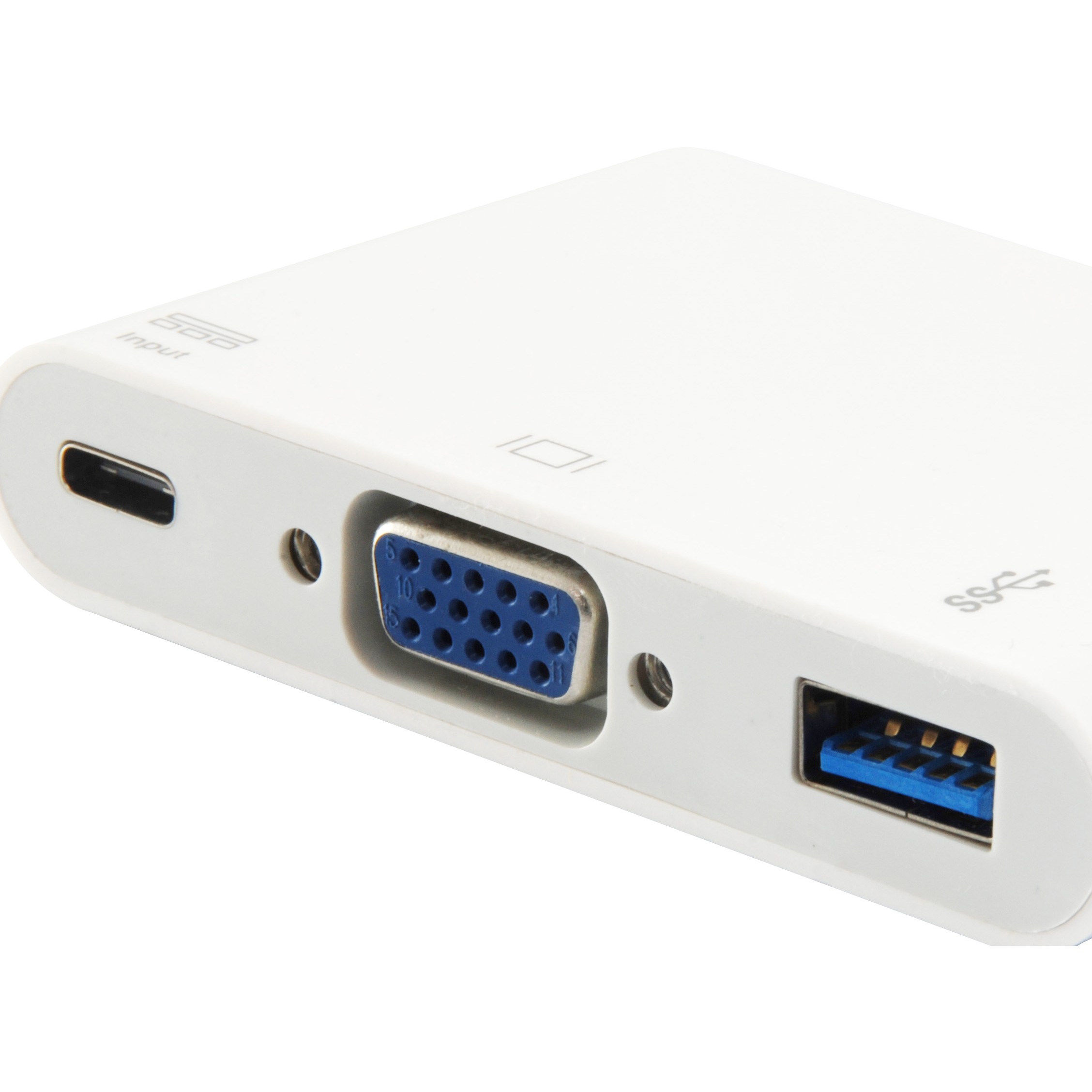 Docking Station Equip USB-C / VGA / USB 3.0 / 60W PD / Kabllo 15cm - Bardhë - Figura 5