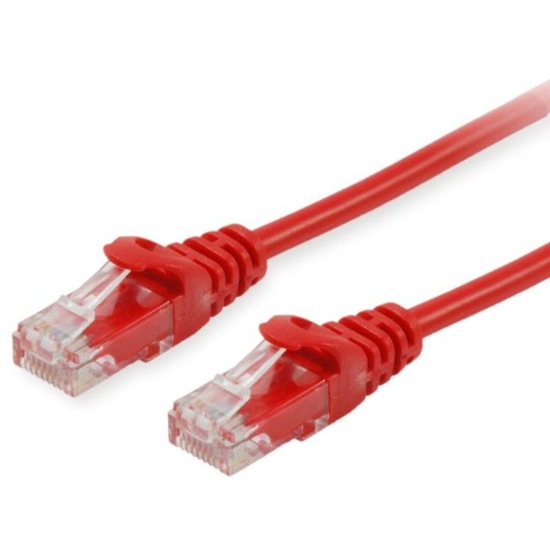 Kabllo për Rrjet Equip Patch Cable Cat6 / U/UTP / 2xRJ45 / 10.00m / Polybag - Kuqe