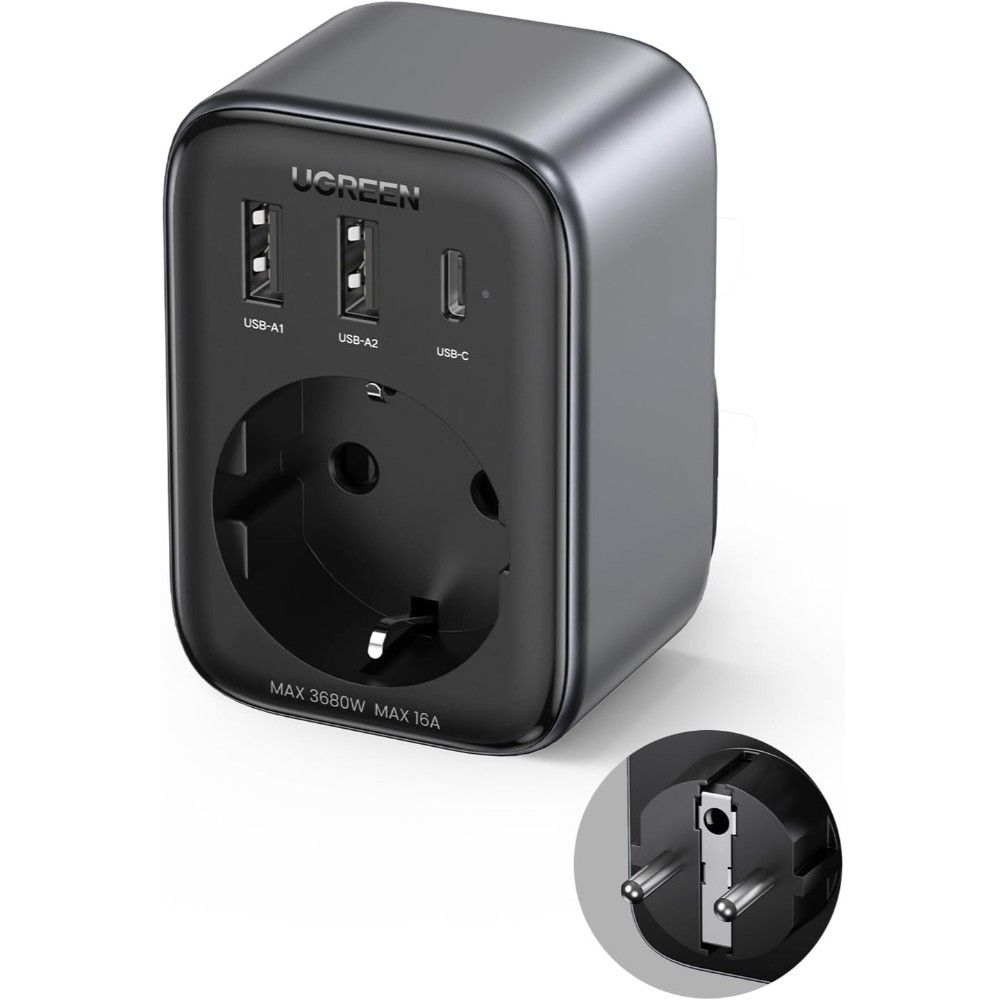 Aksesorë për telefon Wall Charger UGREEN NEXODE / 30W / USB-C / Fast Charging - Zezë