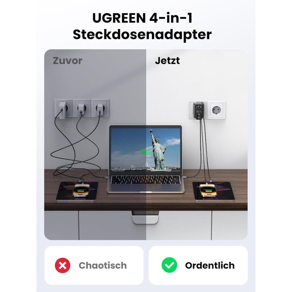 Aksesorë për telefon Wall Charger UGREEN NEXODE / 30W / USB-C / Fast Charging - Zezë - Figura 2