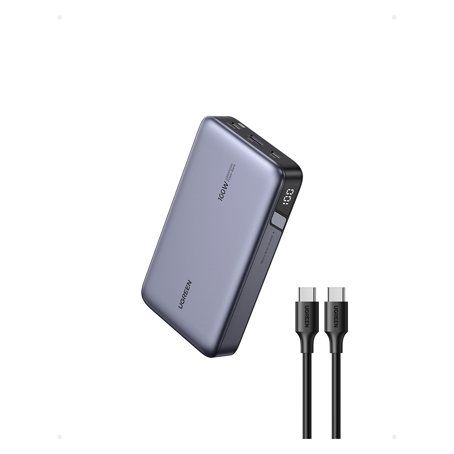 Powerbank Ugreen 20000mAh / PD 100W - Gri - Figura 2