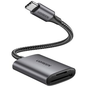 Kabllo USB UGREEN USB-C to SD/TF Memory Card Reader Alu Case - Zezë