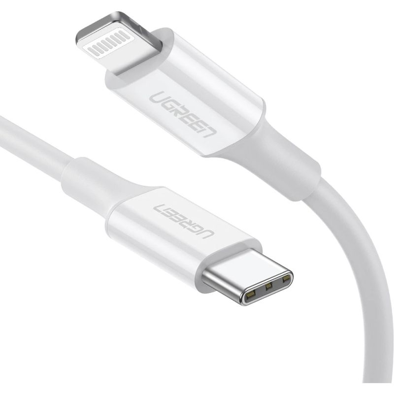 Kabllo USB UGREEN Lightning → Type‑C / 1 m – Bardhë