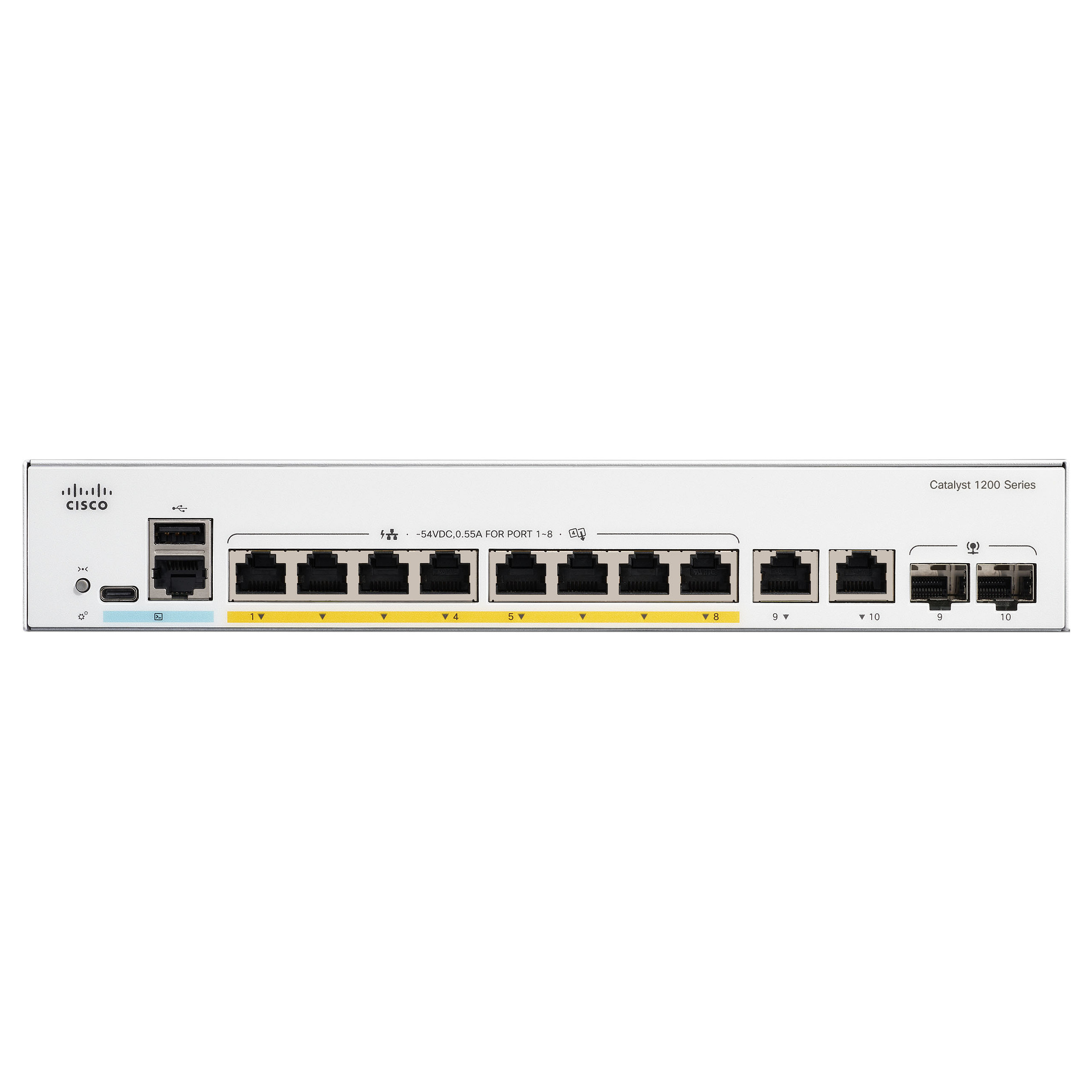 Cisco Catalyst C1200-8P-E-2G 8-Port Gigabit PoE+ Managed Switch me 2x SFP Uplink 67W SMB Network Switch - Figura 2