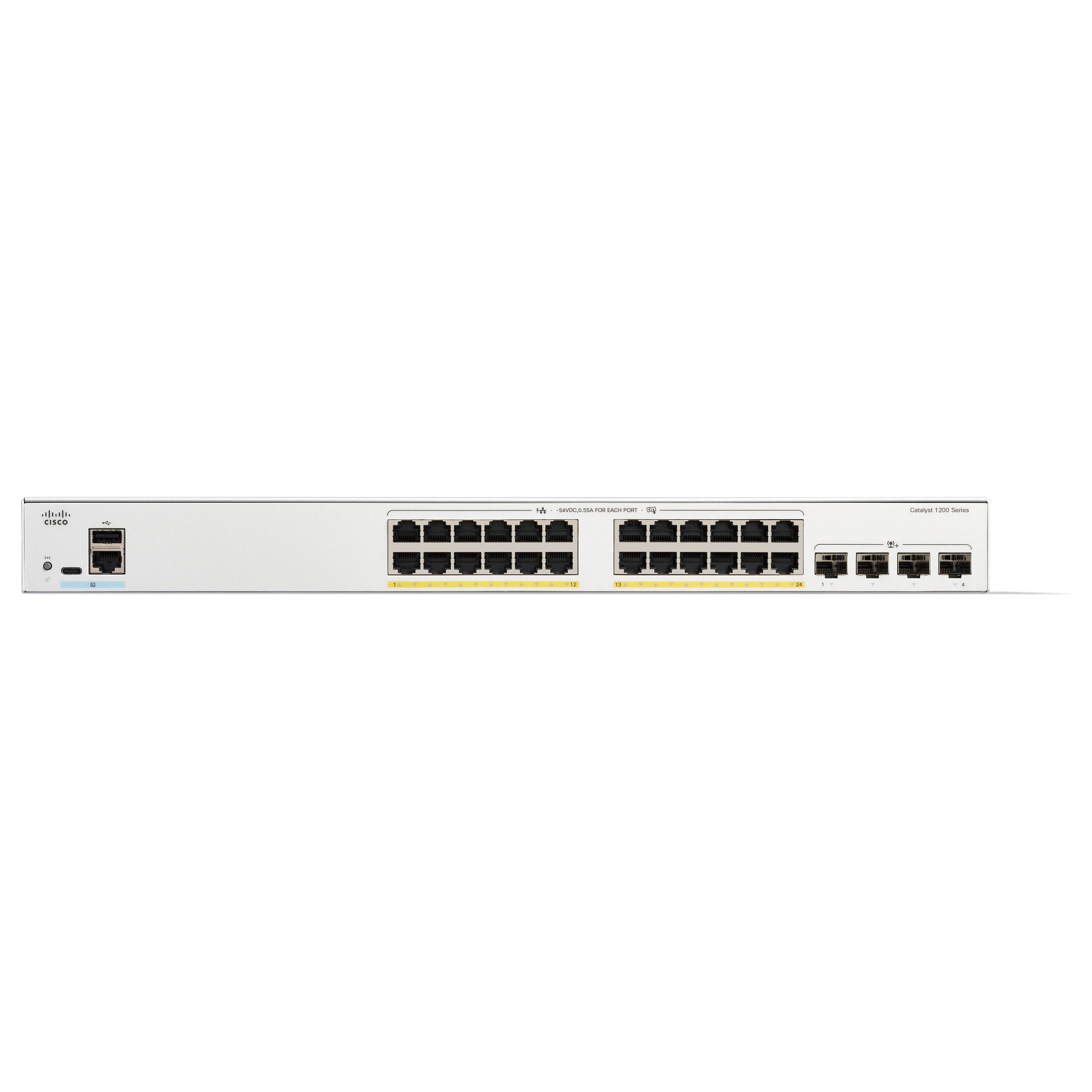 Cisco Catalyst C1200-24P-4G 24-Port Gigabit PoE+ Managed Switch me 4x 1G SFP Uplink 195W Rackmount SMB Network Switch - Figura 2