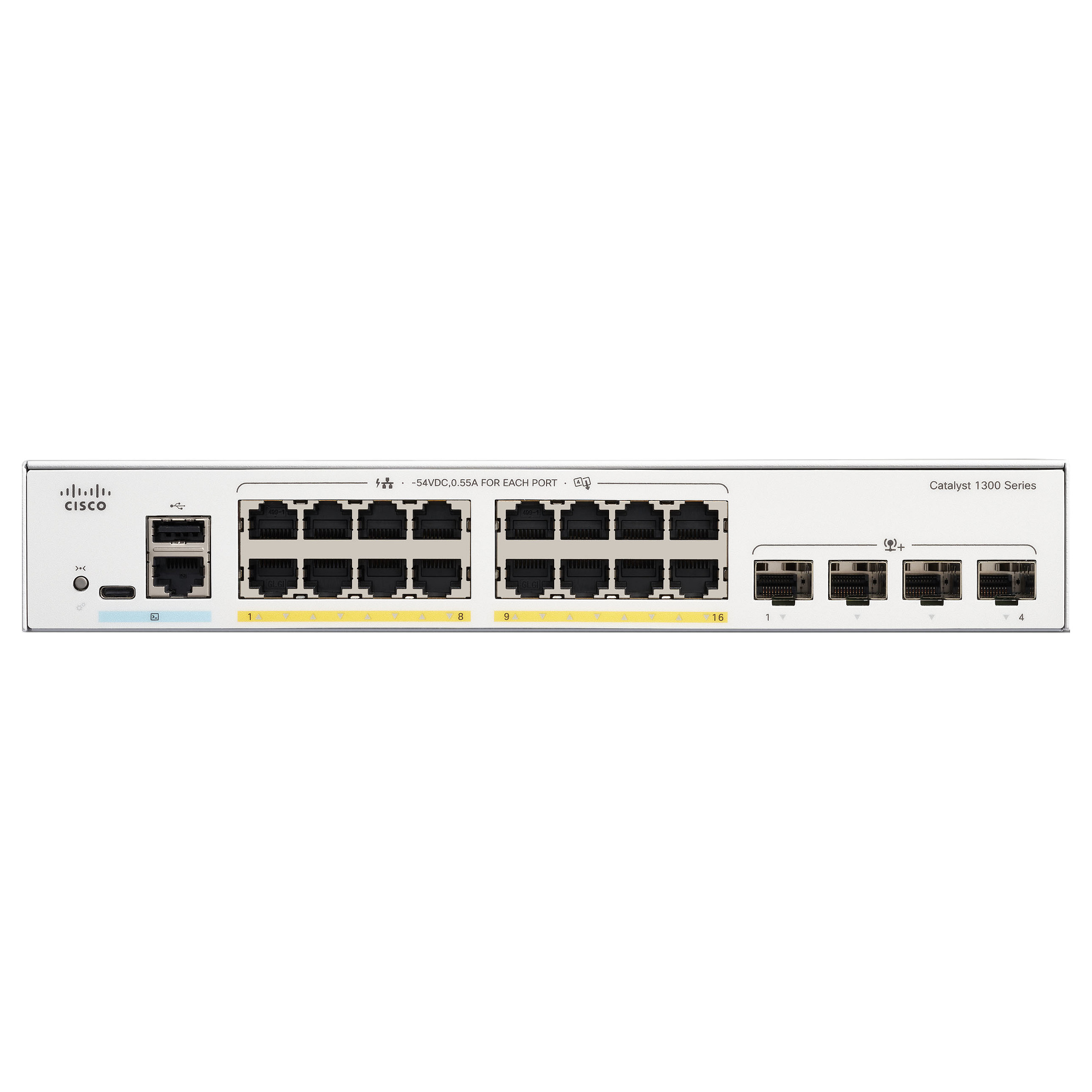 Cisco Catalyst C1300-16P-4X 16-Port Gigabit PoE+ Managed Switch me 4x 10G SFP+ Uplink 120W Enterprise SMB Network Switch - Figura 2