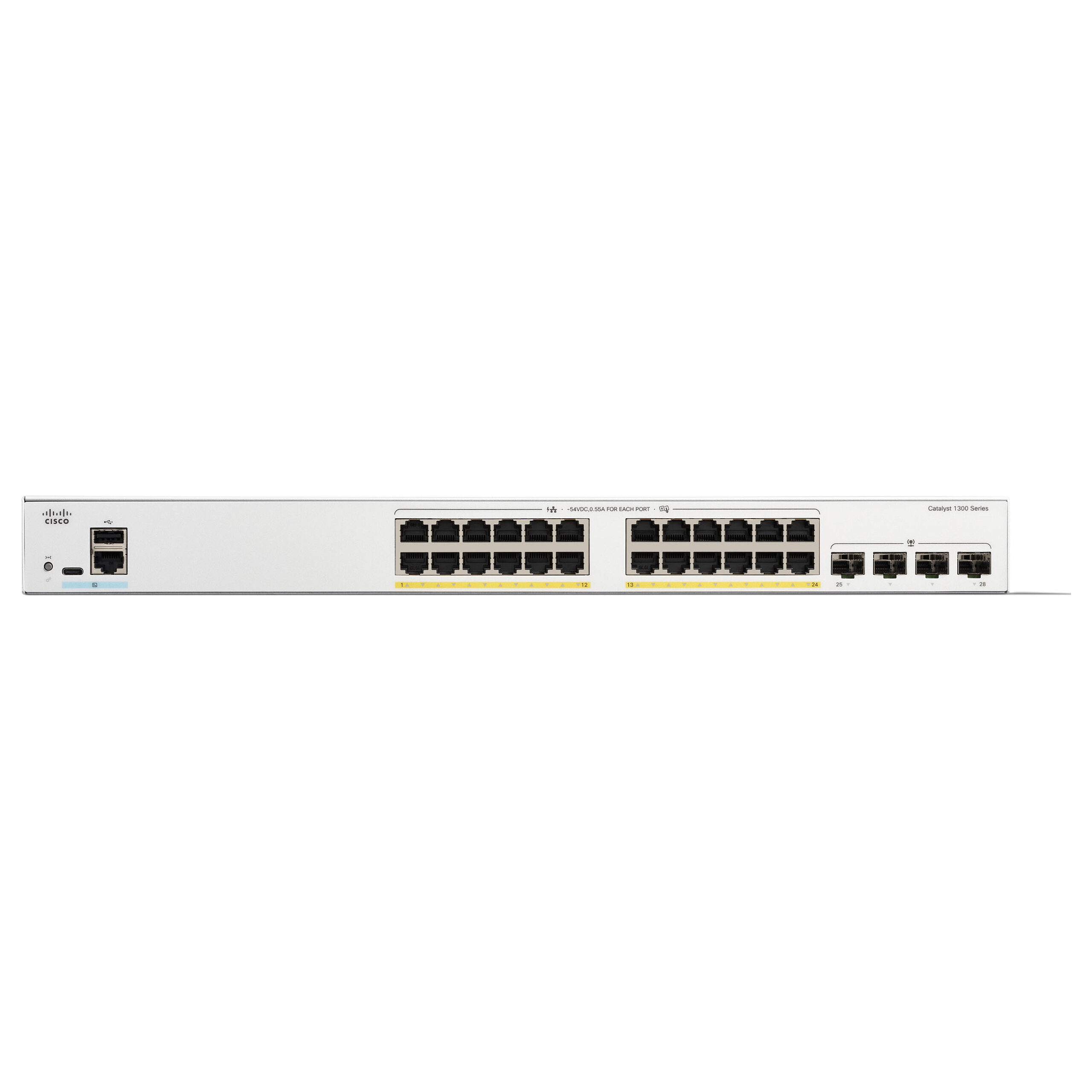 Cisco Catalyst C1300-24P-4G 24-Port Gigabit PoE+ Managed Switch me 4x 1G SFP Uplink 195W Rackmount Business Switch - Figura 2