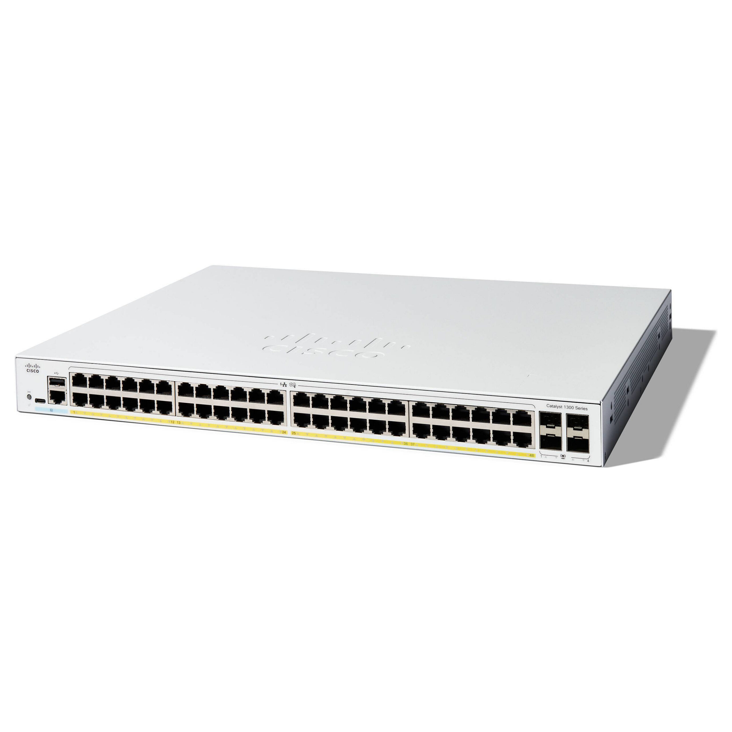 Cisco Catalyst C1300-48P-4G 48-Port Gigabit PoE+ Managed Switch me 4x 1G SFP Uplink 370W Rackmount Business Network Switch