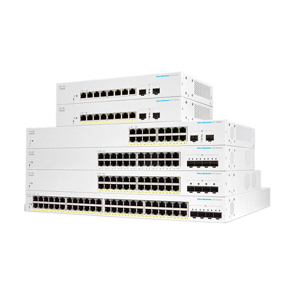 Switch Cisco CBS220 Smart / 8×GbE PoE / Full PoE / Managed