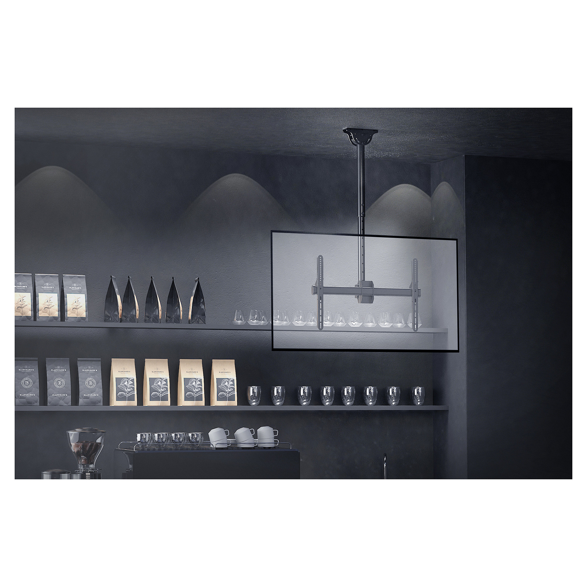 Mbajtëse për Monitor DIGITUS Universal TV Ceiling Mount - Zezë - Figura 2