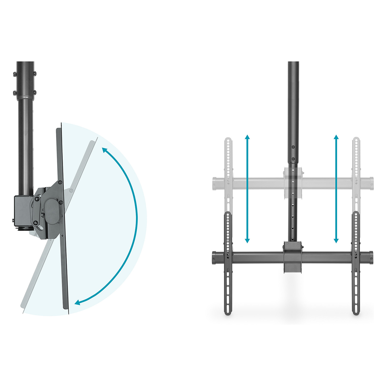Mbajtëse për Monitor DIGITUS Universal TV Ceiling Mount - Zezë - Figura 3