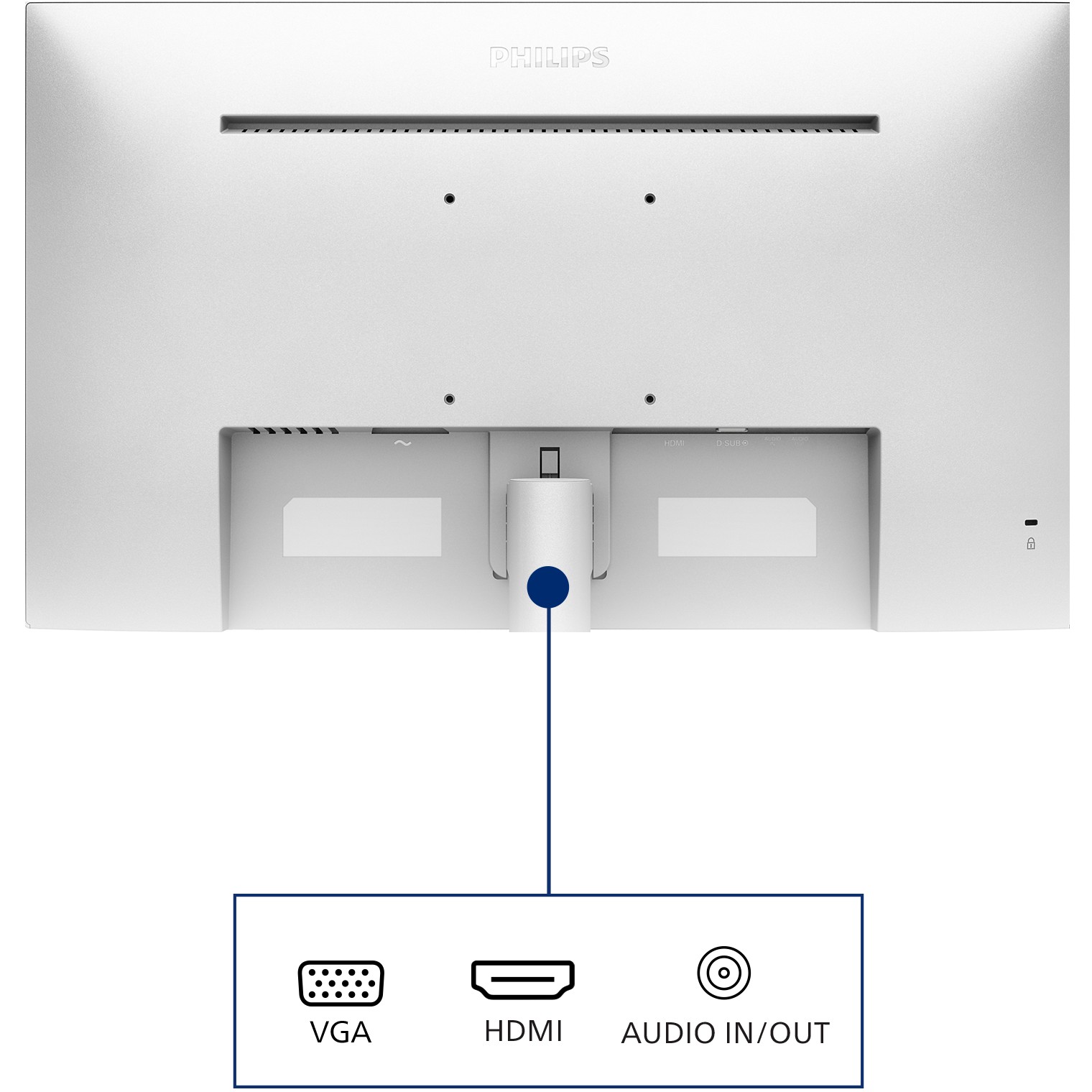 Monitor Philips 271V8AW / 27″ / FHD IPS LCD / 75Hz / 4ms / HDMI + VGA - Bardhë - Figura 5