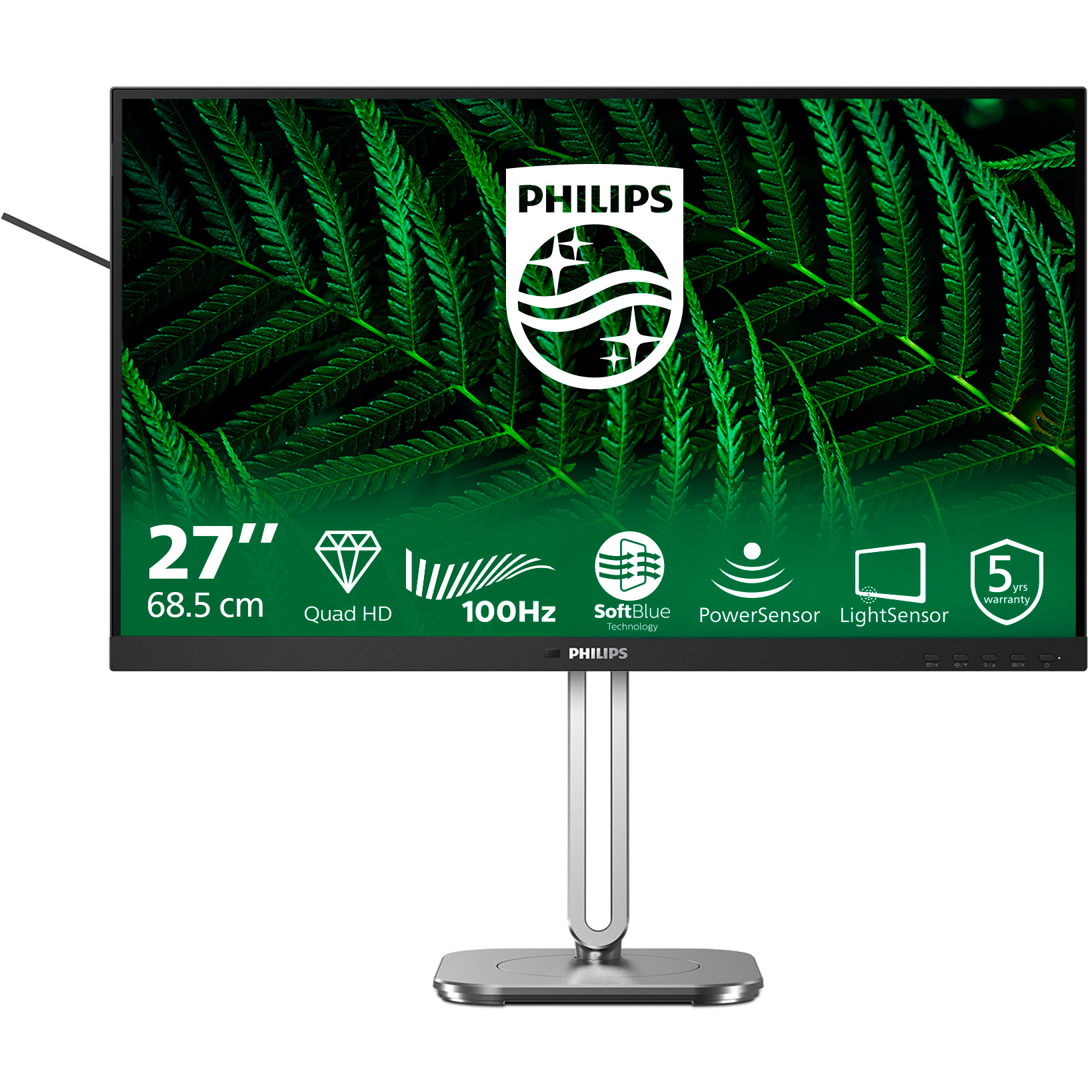 Monitor Philips / 27"/ Quad HD IPS / LCD / 100Hz / 4ms / USB + HDMI + DisplayPort - Argjend