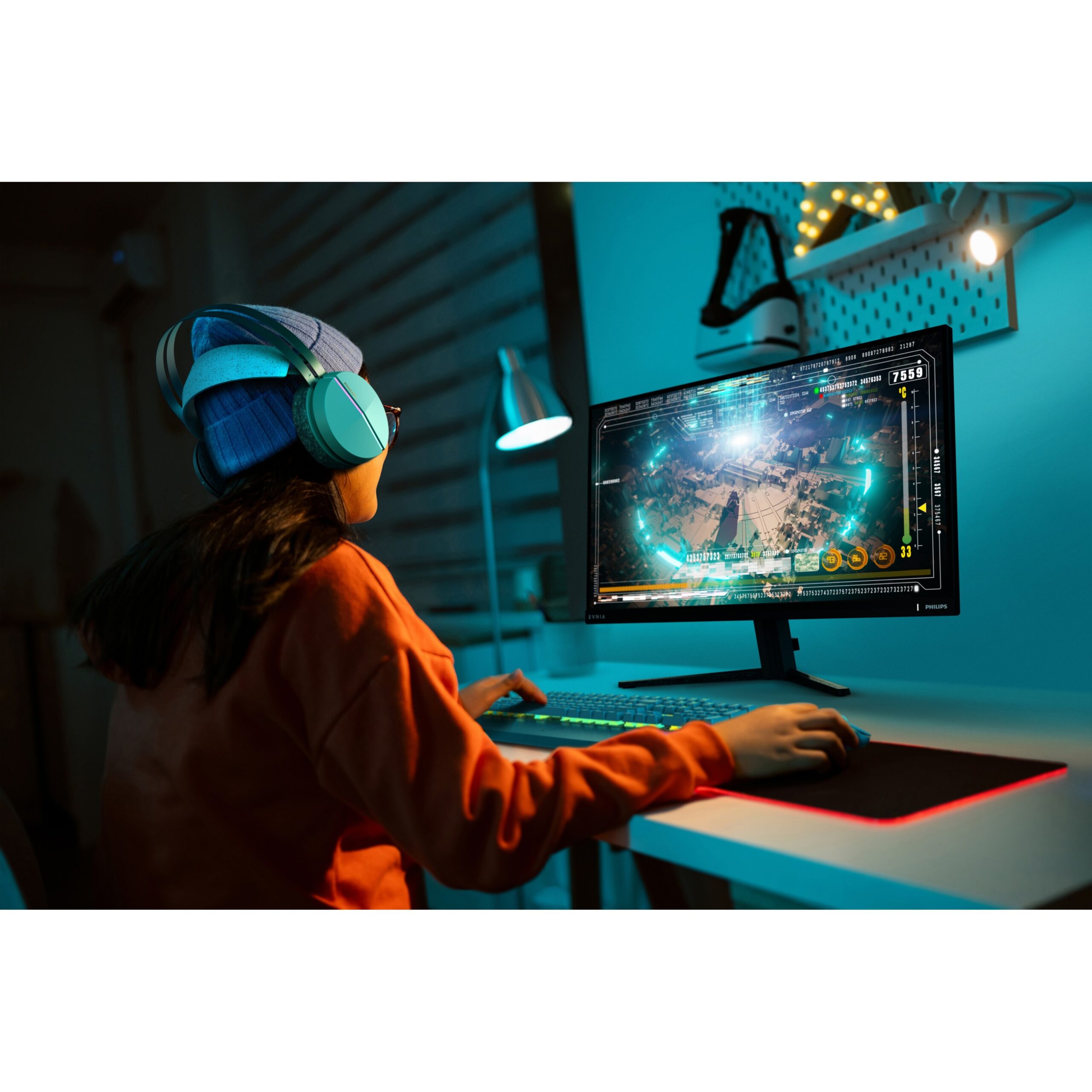 Monitor Philips 27M2N3200S / 27″ / FHD / IPS LCD / 16:9 / 180Hz / 1ms / 2× HDMI + DP / Blu‑Gri - Figura 3