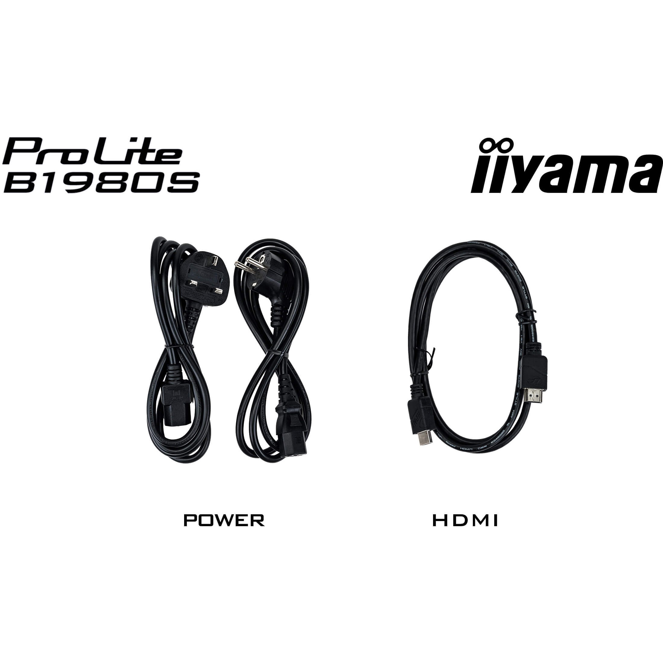 Monitor iiyama ProLite B1980S-B1 / 19″ / VGA TN LED / 75Hz / 3ms / HDMI + DP - Zezë - Figura 4