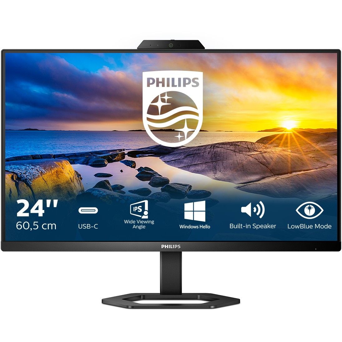 Monitor Philips 24E1N5300HE / 23.8″/ Full HD IPS / 75Hz / 4ms / HDMI+DP+USB - Zezë