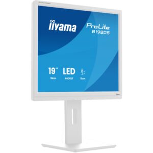 Monitor iiyama ProLite B1980S-W1 / 19″ / SXGA TN LED / 75 Hz / 3ms / HDMI + DP / Lift + Pivot + Speaker - Bardhë