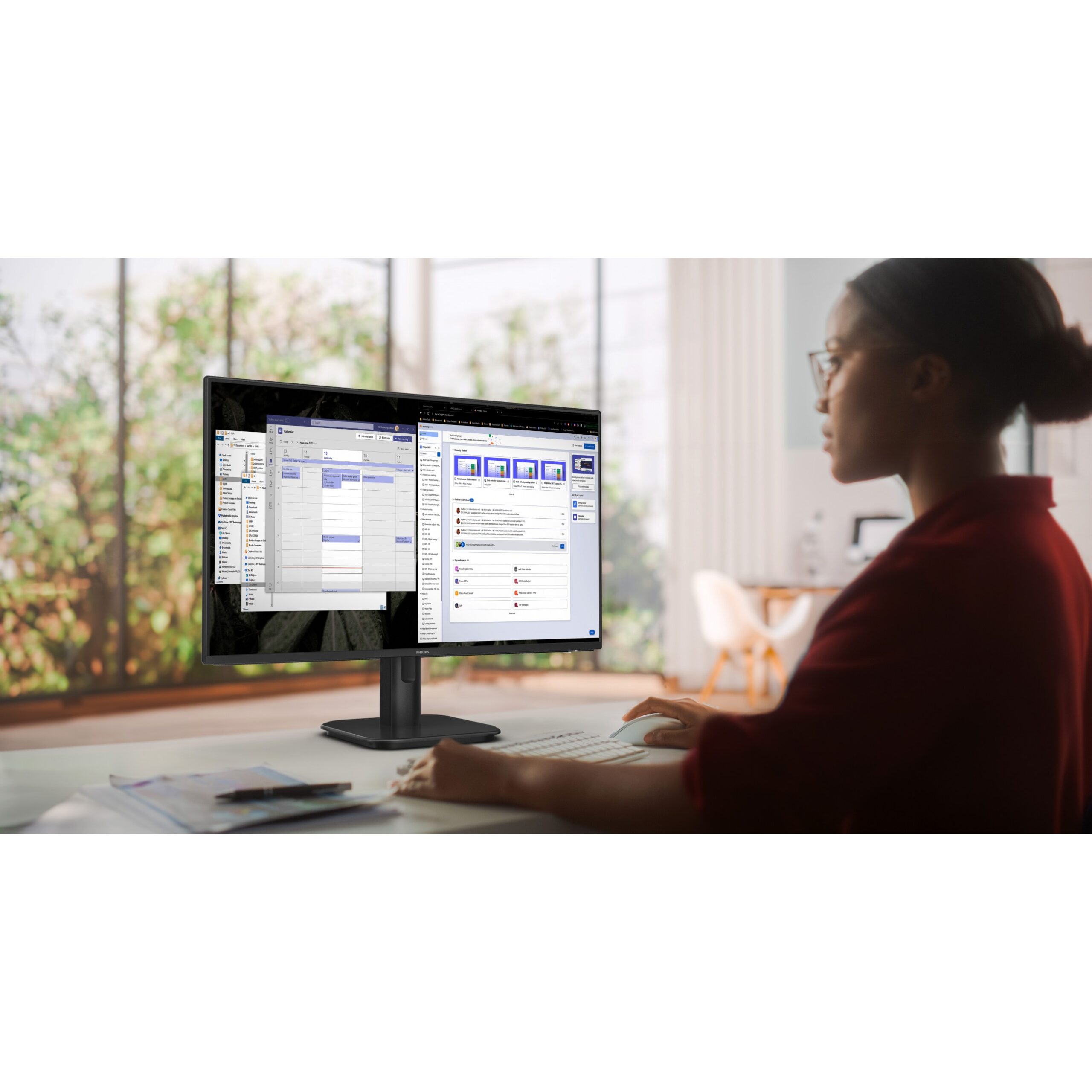Monitor Philips 24E1N1200A / 23.8″ / FHD IPS LCD / 120Hz / 4ms / HDMI + VGA + DP- Zezë - Figura 4