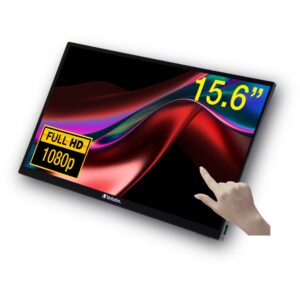 Monitor Verbatim PMT-15 / 15.6″ / FHD IPS LCD Touchscreen / 60Hz / 6ms / HDMI + 2× USB-C - Zezë