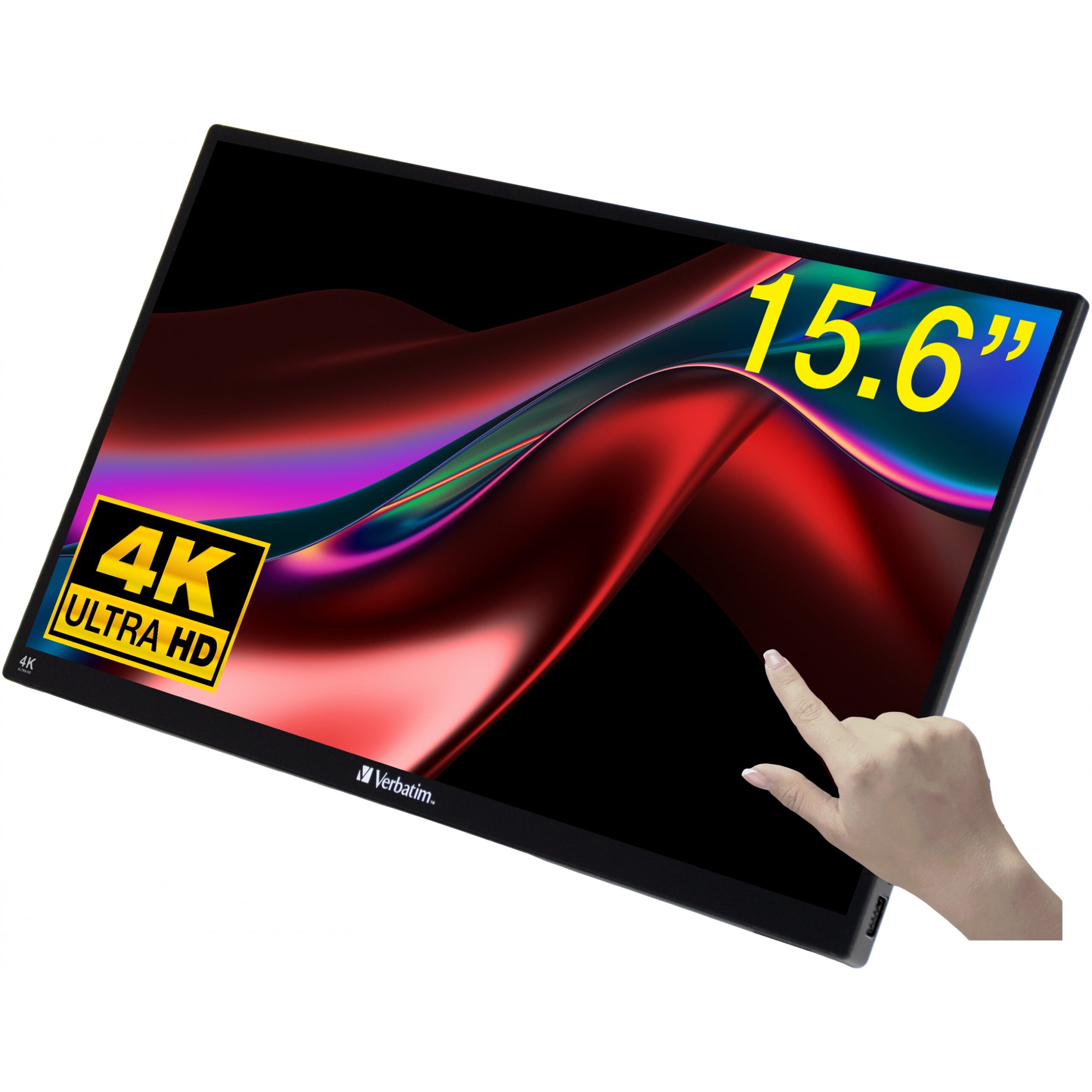 Monitor dytsor Verbatim PMT-15 / 15.6 Inch / 4K Ultra HD Touchscreen / 6ms / I zi
