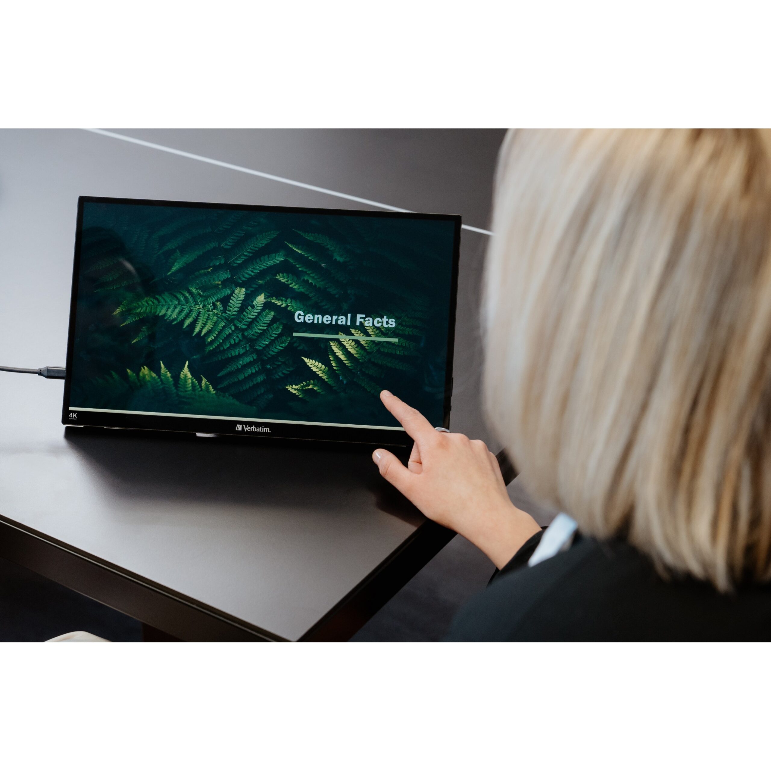 Monitor dytsor Verbatim PMT-15 / 15.6 Inch / 4K Ultra HD Touchscreen / 6ms / I zi - Figura 2
