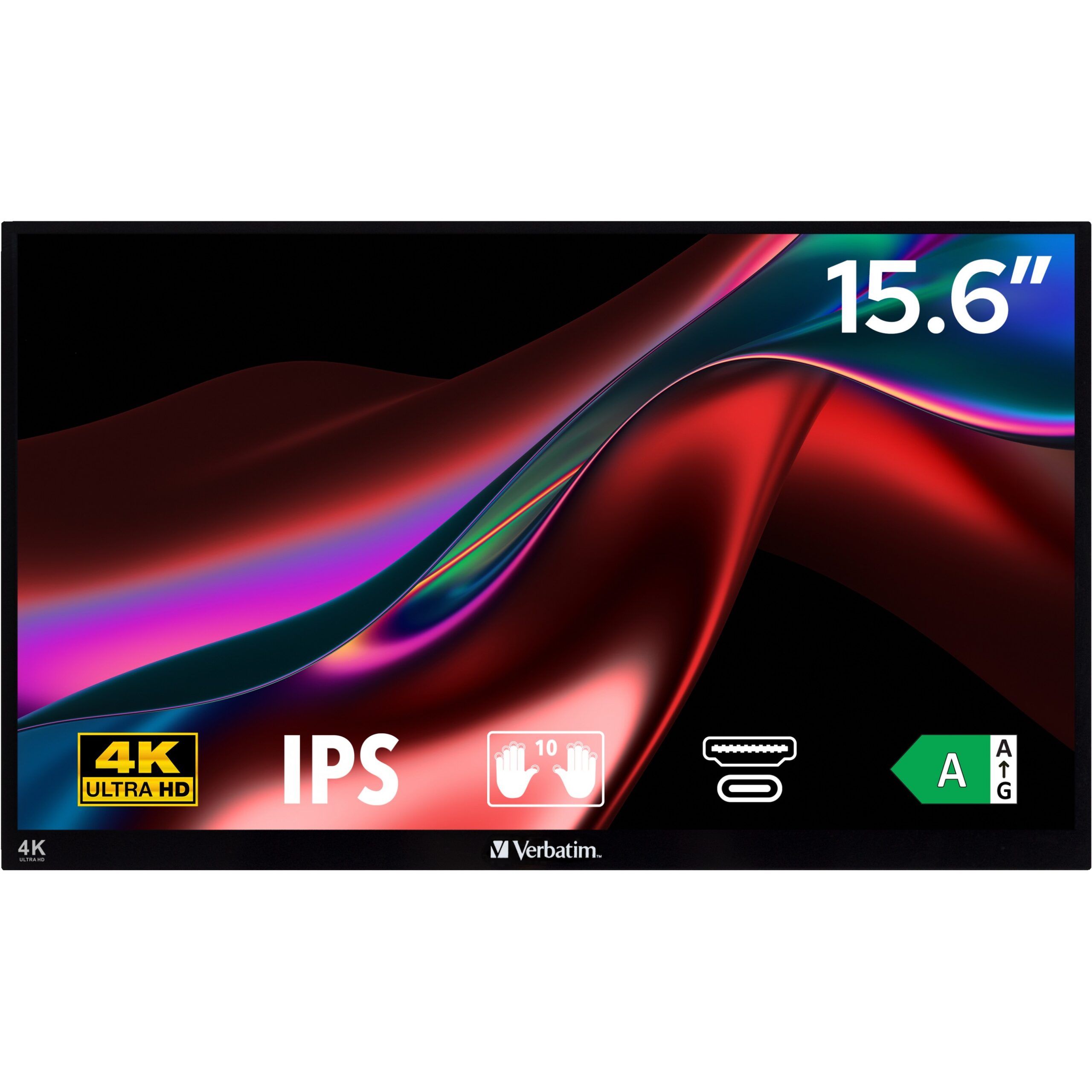 Monitor dytsor Verbatim PMT-15 / 15.6 Inch / 4K Ultra HD Touchscreen / 6ms / I zi - Figura 3