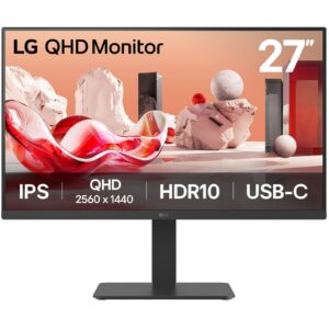 Monitor LG 27BA65QB-B / 27″ / Wide Quad HD IPS LED / 100Hz / 5ms / HDMI + DP + USB-C + USB-Hub - Zezë
