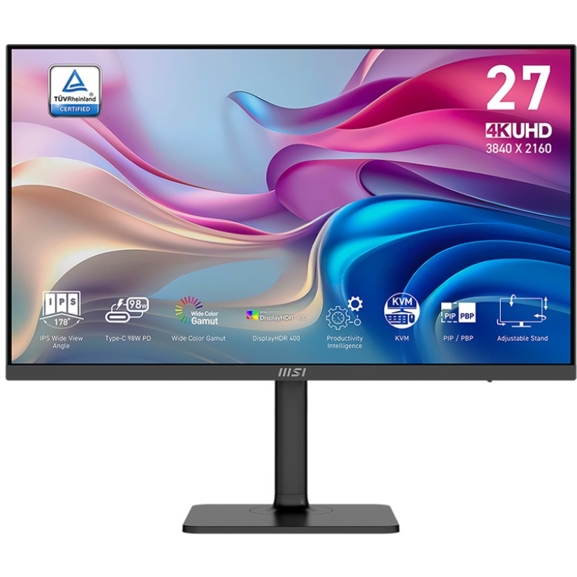 Monitor MSI Modern MD272UPHGDE / 27″ / 4K Ultra HD IPS / 60Hz / 4ms / HDMI + DP + USB - Zezë
