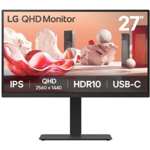 Monitor për punë LG 27BA75QB-B / 27" / WQHD IPS LED / 100 Hz / 5 ms / HDMI+DP+USB / Zezë