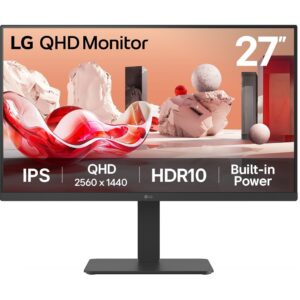 Monitor LG 27BA54QB-B / 27″ / QHD IPS LCD / 75Hz / 5ms / 2× HDMI + DP - Zezë