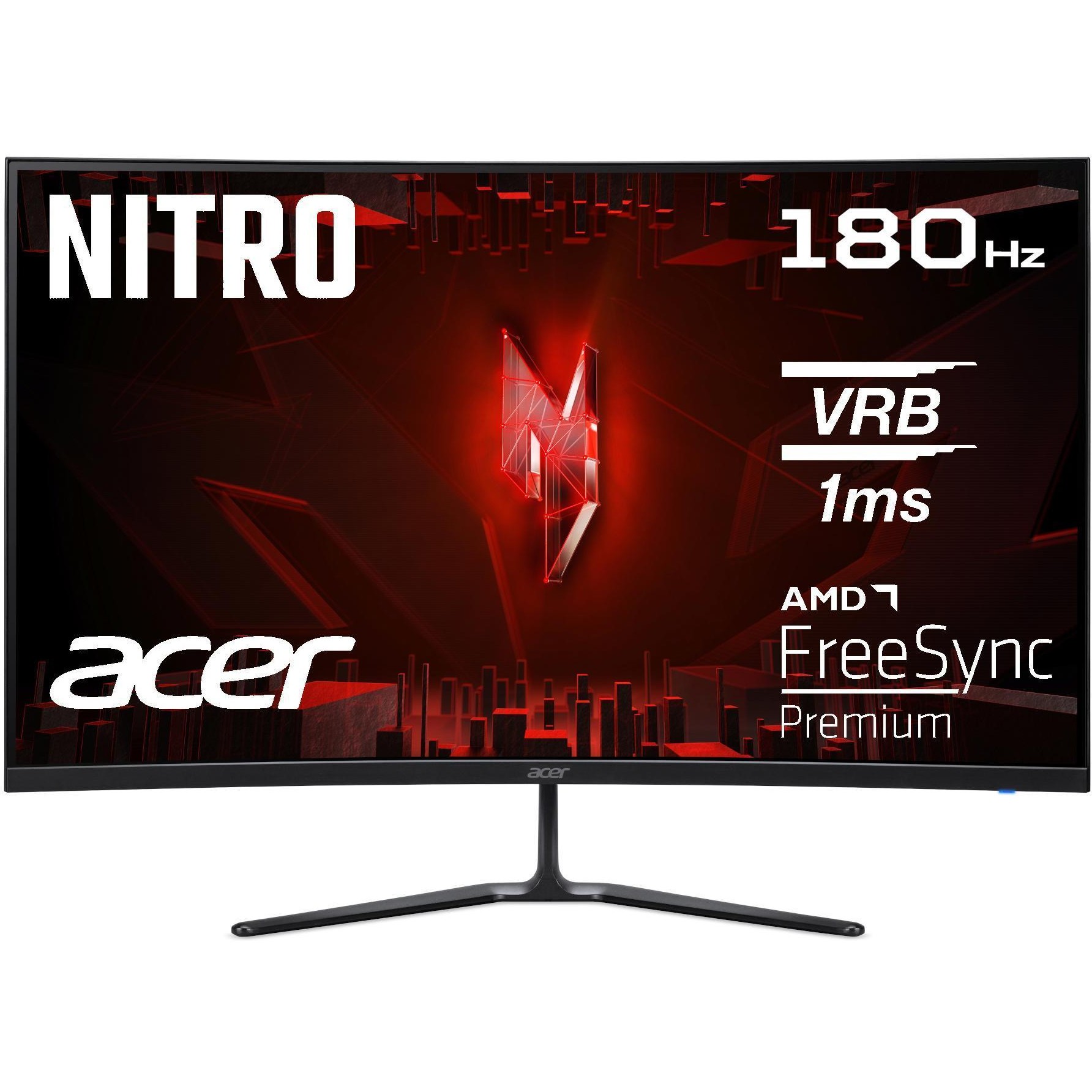 Monitor Gaming i lakuar Acer Nitro ED320QRS3bmiipx / 31.5" Full HD 180 Hz 1 ms VA Curved / HDMI / e zezë
