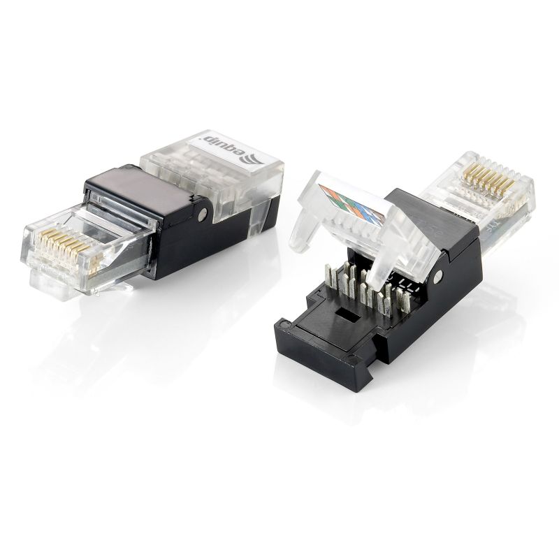 Aksesorë për rrjet Equip Plug Connector / RJ45 / Cat6 / 2er Set / Unshielded / Polybag