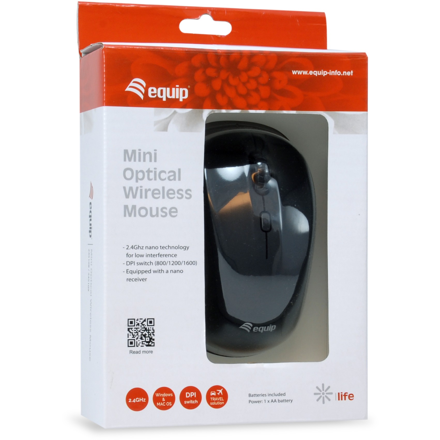 Maus pa Kabllo Equip Mini / Optik - Zezë - Figura 3
