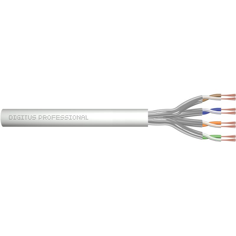 Kabllo për rrjet DIGITUS Cat6A / U/FTP / Twisted Pair / 100m / Roh - Gri