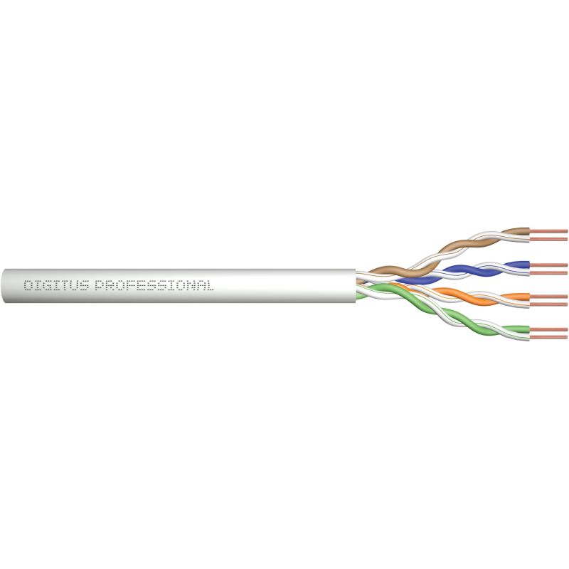 Kabllo për Rrjet / DIGITUS Cat5e Installation Cable ASSNET100 / U/UTP / Twisted Pair / 305m / LSZH / Eca