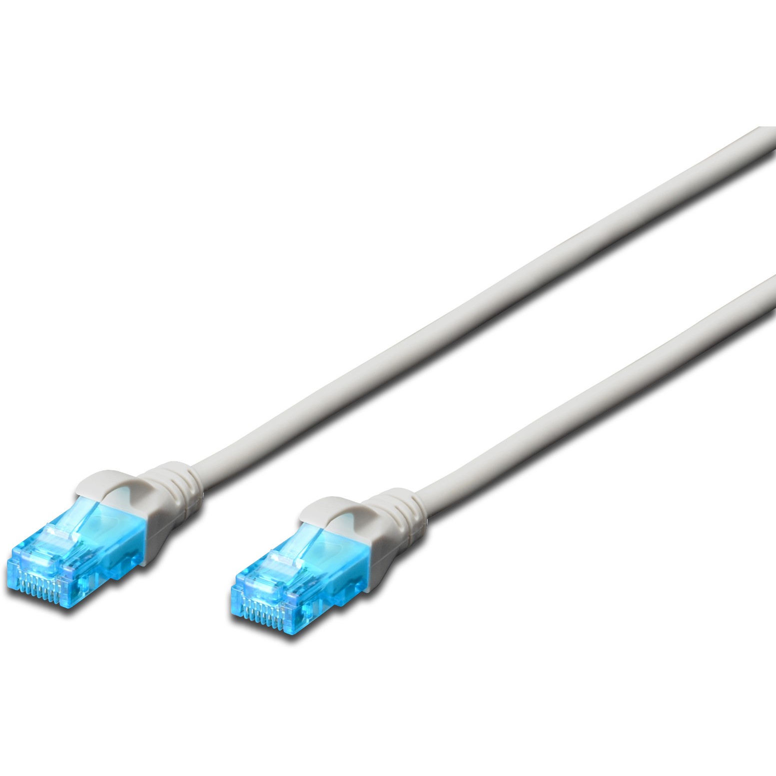 Kabllo për Rrjet DIGITUS / Patch Cable / Cat5e / U-UTP / 2xRJ45 / 2.00m / CCA / Latch Protection / Polybag – Gri